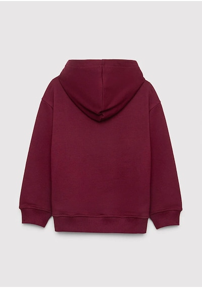 Mavi Logo Baskılı Kapüşonlu Bordo Erkek Çocuk Sweatshirt 6s10143-70394