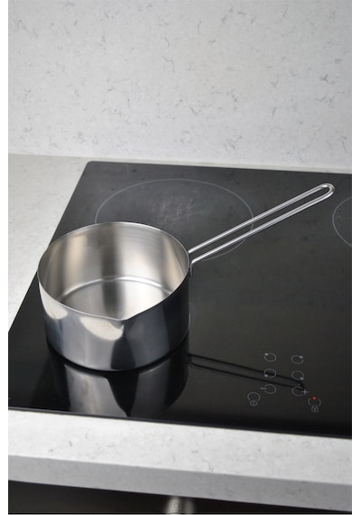 3'lü Set 304 Paslanmaz Çelik Kaçerola Sütlük Ve Sosluk 12-14-16 Cm Mini Yumurta Tavası Çelik