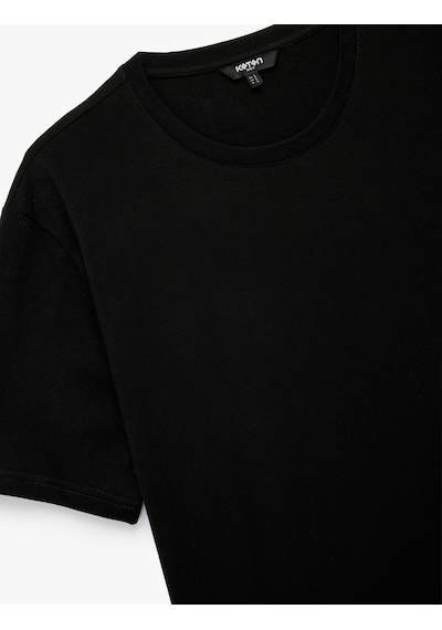 Koton Regular Fit Kısa Kollu Bisiklet Yaka Basic Pamuklu Tişört Siyah 6sam10005mk Siyah Koton Regular Fit Kısa Kollu Bisiklet Yaka Basic Pamuklu Tişört Siyah 6sam10005mk Siyah