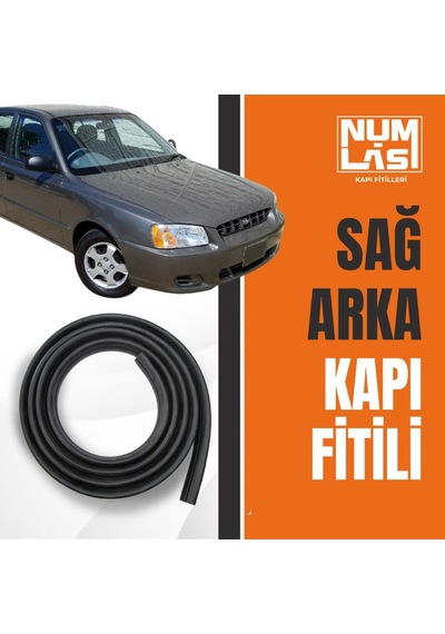 Hyundai Accent Admire 2000-2003 Sağ Arka Kapı Fitili-a Kalite-numlas-nm6365