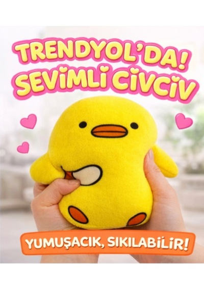 Peluş Sevimli Katil Civciv Sarı