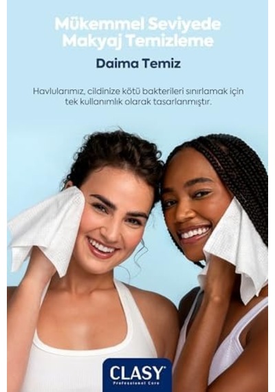 Clean Towels Xl 50 Li Tek Kullanımlık Yüz Havlusu Ultra Yumuşak, Hijyenik Cilt Bakım Ve Makyaj Temizleme Bezi Hassas Ciltler İçin Dayanıklı Ve Seyahat Dostu Bezler