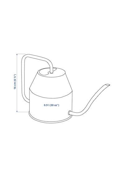 Ikea Vattenkrasse Sulama Kabı 0,9 L 16x27x16 Cm Beyaz Altın