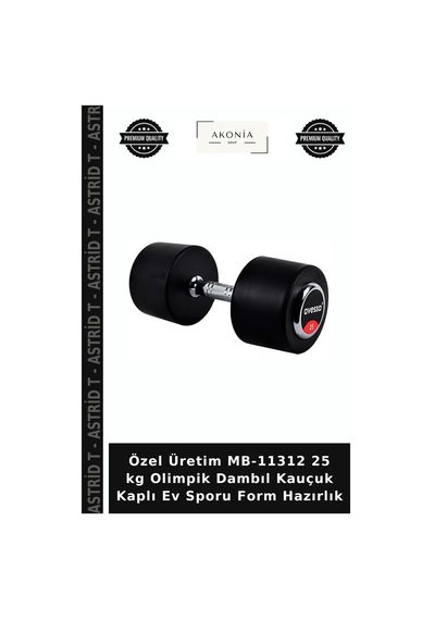 Özel Üretim Mb-11312 25 Kg Olimpik Dambıl Kauçuk Kaplı Ev Sporu Form Hazırlık Diğer