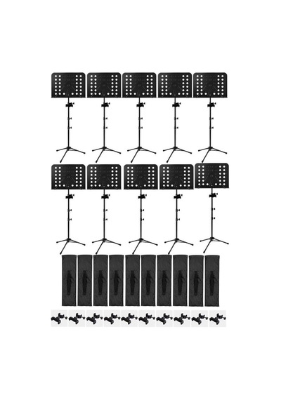 Lastvoice Nt-106-10x Makaslı 10'lu Tel Nota Sehpası Standı Toptan Paket