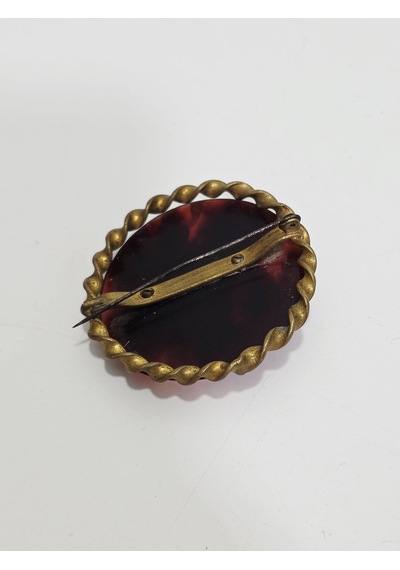 Cameo Broş Yaka İğnesi 024 Kahverengi