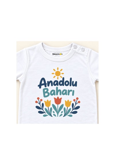 Babylimon Anadolu Baharı Beyaz Kısa Kollu Çıtçıtlı Bebek Zıbını Beyaz - Anadolu Baharı - 928161979 Beyaz - Anadolu Baharı