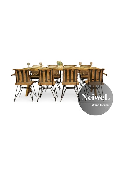 Neiwel Tia Doğal Ahşap Mutfak Ve Yemek Masası-80-100 Açık Ceviz