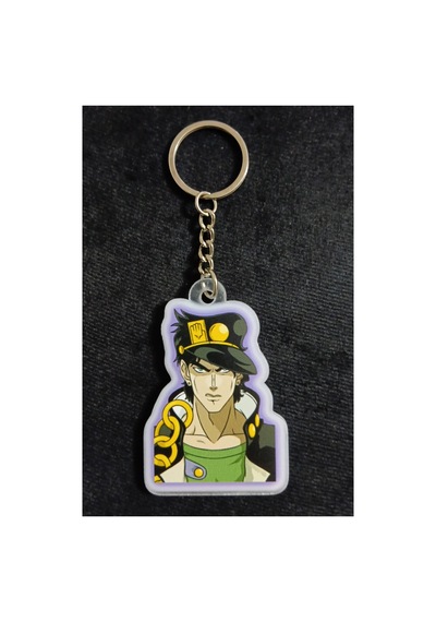 Owl Bag Jojo - Jotaro Kujo Desenli Acrylic Anahtarlık Çanta Süsü Çok Renkli