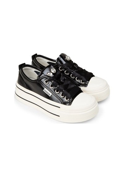 Deery Kadın Siyah Rugan Sneaker Ayakkabı - K0524zsyhc01 Siyah
