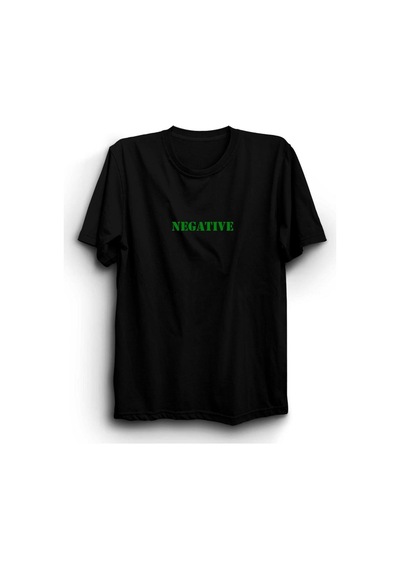 Negative Baskılı Tshirt SIYAH