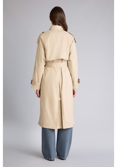 Defacto Regular Fıt Pamuk Astarlı Twill Trençkot G9107ax26spbg501 Bej-bg501