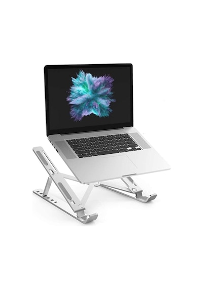 Apple MacBook Laptop Bilgisayar Standı Notebook Özel Yükseltici Stand Tablet Tutucu Ayarlı Metal Meta