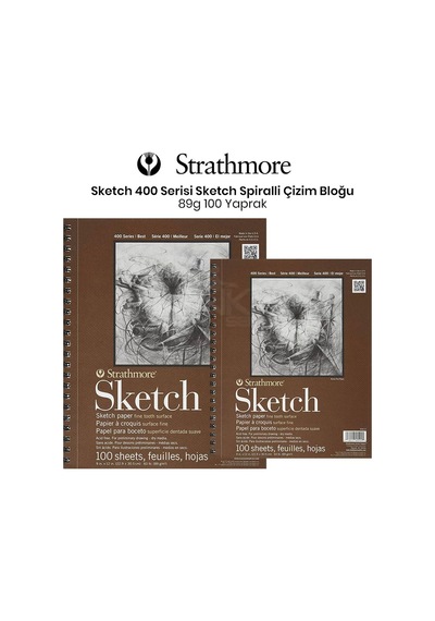 Strathmore Sketch Spiralli Blok 89g 100 Yaprak 400 Series