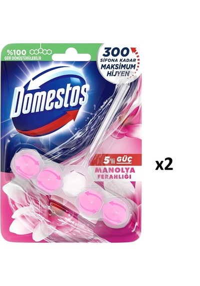 Domestos 5'li Güç Wc Blok Manolya Ferahlığı 2 Adet