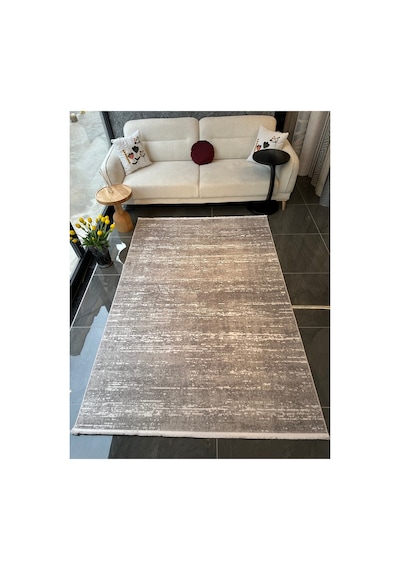 Merinos Vista %100 Akrilik Gri Kesme Halı Yolluk Antre Koridor Salon Halısı 76587-98