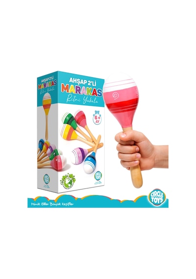 Circle Toys Ahşap 2'li Marakas