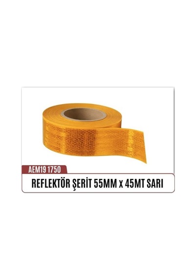 Reflektör Şerit Sarı 55mm X 45 Metre Ce Standartına Uygun Aem 191750