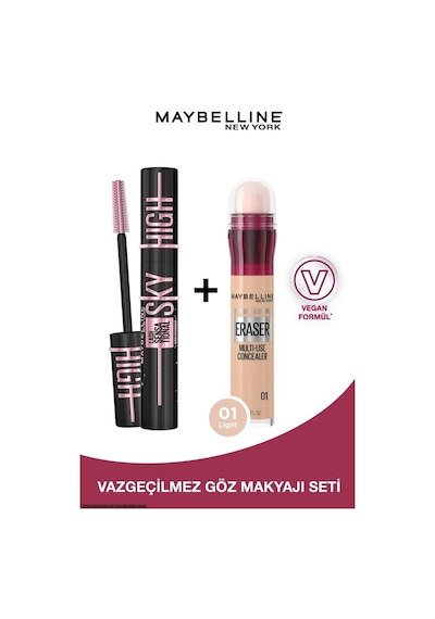Lash Sensational Sky High Cosmic Black Maskara & Instant Eraser Kapatıcı - 01 Light pktlsskyhiar-9357 Diğer