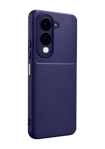 Vivo Y29s Uyumlu Auto Focus Karbon Kapak - Lacivert