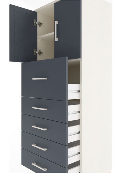Hyperion Dolap 2 Raflı 5 Çekmeceli 2 Kapaklı 60x44x163 Aytaşı... Aytaşı
