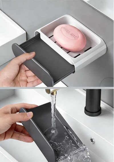Buççin Online Mağaza 2 Li Yapışkanlı Banyo & Mutfak Sabunluk Ve Süngerlik Seti Delmesiz Pratik Düzenleyici Plastik Beya Çok Renkli