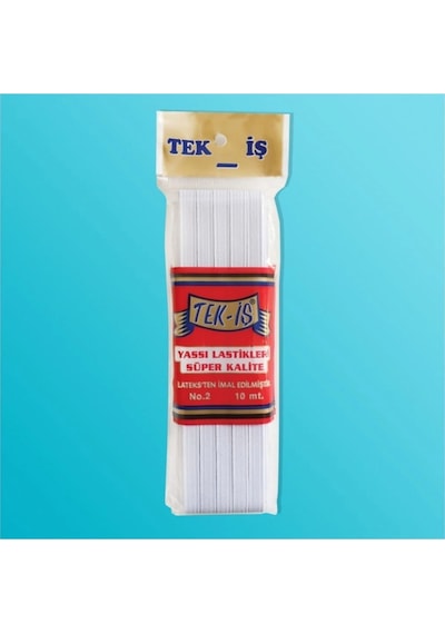 10 Mt Yassı Lastik Beyaz