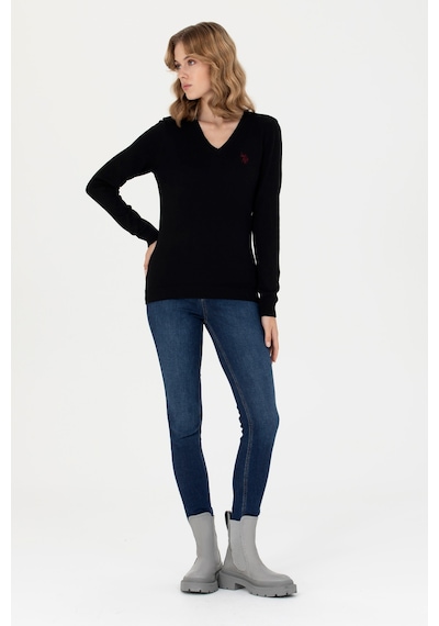 U.s. Polo Assn. Kadın Siyah Kazak /triko 50276570-vr046 Siyah