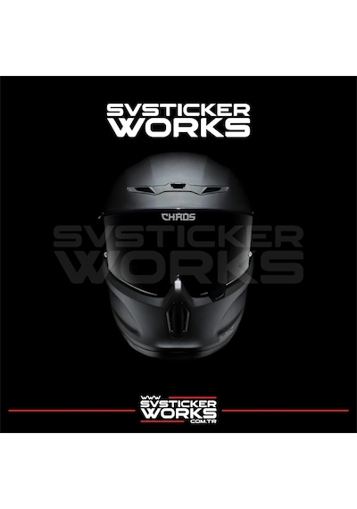 Chaos Vizör Sticker Kask Vizör Sticker Tüm Kasklar Uyumlu 1 Adet Gri
