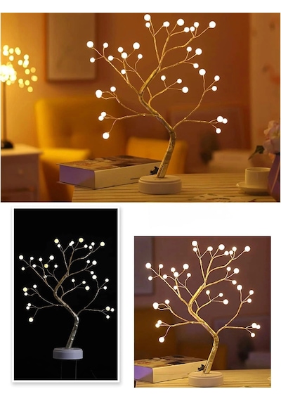 Işıklı Ağaç İnci Led Dekoratif Masa Üstü Led Işık Diğer