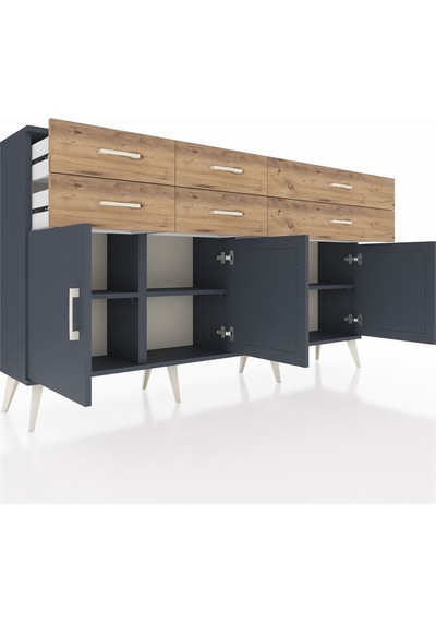 Arges Konsol 3 Raflı 6 Çekmeceli 4 Kapaklı 176x30x99 Antrasit-antrasit/çam Antrasıt/atlas Çam - Antrasıt Arges Konsol 3 Raflı 6 Çekmeceli 4 Kapaklı 176x30x99 Antrasit-antrasit/çam Antrasıt/atlas Çam - Antrasıt