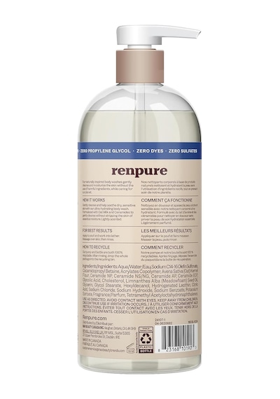 Renpure Yulaf Sütü Ve Seramid Hassas Cilt Duş Jeli 710ml Diğer