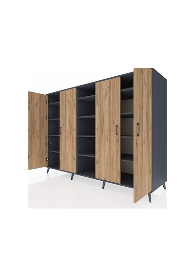 Kronos Dolap 12 Raflı 4 Kapaklı 220x59x163 Antrasit-çam/antrasit Antrasit-çam/antrasit Kronos Dolap 12 Raflı 4 Kapaklı 220x59x163 Antrasit-çam/antrasit Antrasit-çam/antrasit