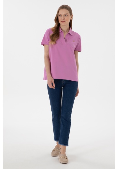 U.S. Polo Assn. Kadın Pembe Basic Polo Yaka Tişört 50305700-VR023 U.S. Polo Assn. Kadın Pembe Basic Polo Yaka Tişört 50305700-VR023