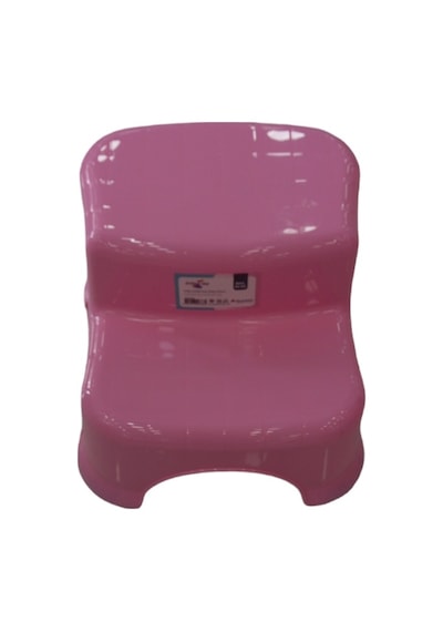 Bahat Plastik 2 Basamaklı Çocuk Basamağı Kaymaz Pvc Tabanlı Tabure Pembe