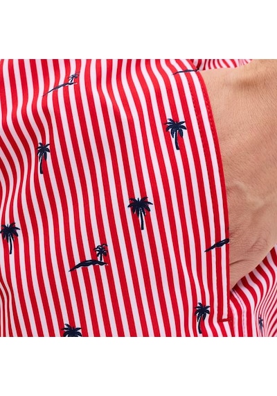 Jack&jones Jack Jones Şort Mayo Maui Breeze Mini Stripe Kırmızı