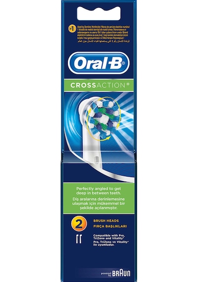 Oral-B Cross Action Şarjlı Diş Fırçası Yedek Başlığı 2'li