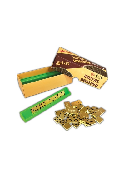 Star Domino Zamak Büyük Boy Domino Oyun Seti Metal Domino Taşı Seti Metal 1. Kalite Metal Domino