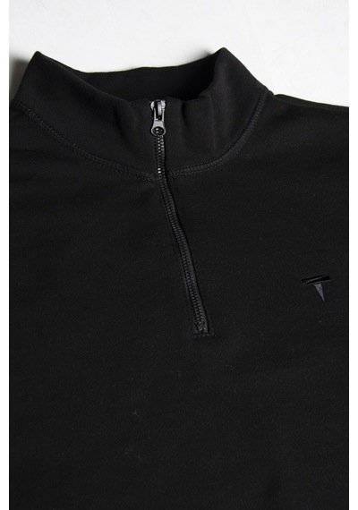 Terapi Men Erkek Siyah Rahat Kalıp Yarım Fermuarlı Bato Yaka Basic Sweatshirt 21k-5200179-2. Siyah Terapi Men Erkek Siyah Rahat Kalıp Yarım Fermuarlı Bato Yaka Basic Sweatshirt 21k-5200179-2. Siyah