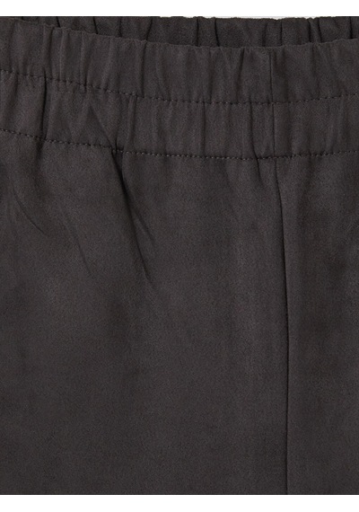 LC Waikiki Lc Waıkıkı Antrasit Loose Fit Süet Görünümlü Kadın Pantolon