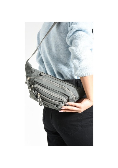 571 Collections Çok Cepli Bel Çantası Unisex Gri Model: 571-7f - Gri