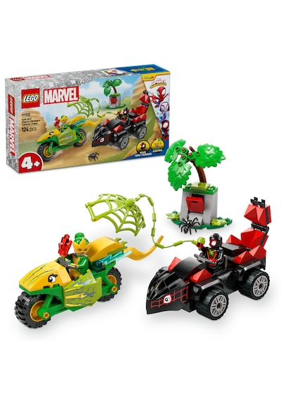 LEGO® Marvel Spidey ve İnanılmaz Arkadaşları Spin ve Electro Dinozor Aracı Takibi 11198 - 4 Yaş ve Üzeri Yaratıcı Oyuncak Seti (124 Parça)