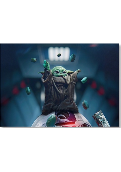 Cakasepetim Star Wars Baby Yoda The Mandalorian Ahşap Mdf Tablo