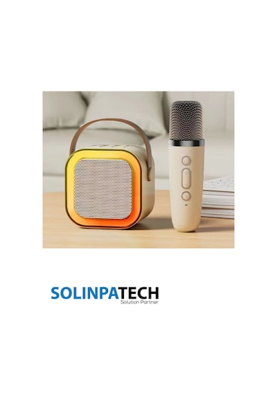 Karaoke Mikrofonlu Kablosuz Bluetooth Rgb Led Işıklı 5 Ses Efektli Hd Stereo Ses Usb/sd Hoparlör