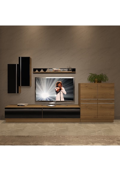 Decoraktiv Eko 6b Mdf Std Tv Ünitesi Tv Sehpası Pera - Siyah