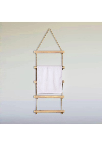 Bundera Towel Jüt Merdiven Ahşap Banyo Havlu Askısı Askılık Askı Çok Renkli
