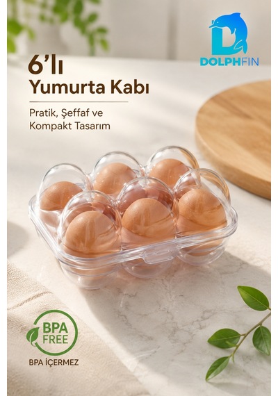 6 Lı Yumurta Kabı 14x11x7 Cm Kapaklı Şeffaf Buzdolabı Yumurta Saklama Kutusu Bpa İçermez