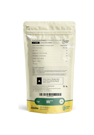 Online Çiftçi Kavrulmuş Badem 400 G