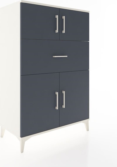 Hyperion Dolap 2 Raflı Tek Çekmeceli 4 Kapaklı 88x44x134 Aytaşı-antrasit Aytası Hyperion Dolap 2 Raflı Tek Çekmeceli 4 Kapaklı 88x44x134 Aytaşı-antrasit Aytası
