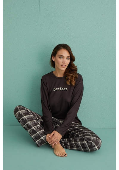 Gd Goldoremi 14102-8 Kadın Perfect Termal Uzun Kol Pijama Takımı 001
